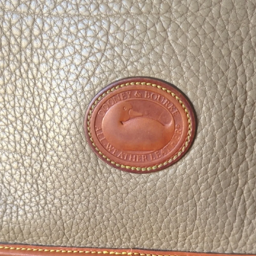 Dooney & Bourke Tan and Brown Crossbody Bag with Flap Closure - Picture 7 of 11